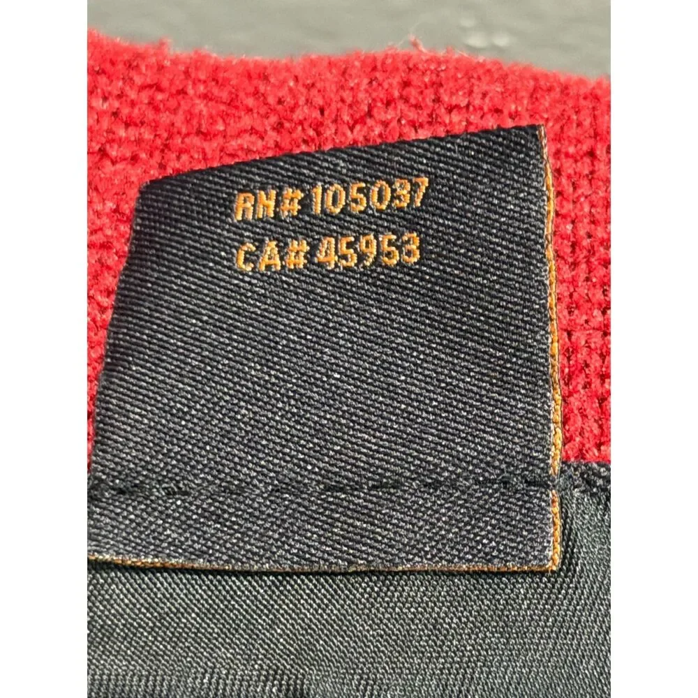 Ariat Sweater Large Red V Neck Pullover Western Logo Cozy Knit Top